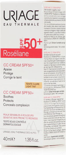 Uriage Roseliane CC Light Tint 24h Cream Face Day with SPF50 with Ceramides 40ml