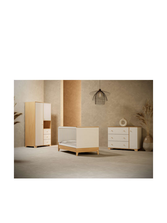 Casababy Βρεφική Κούνια Juno Λευκή για Στρώμα 70x140cm