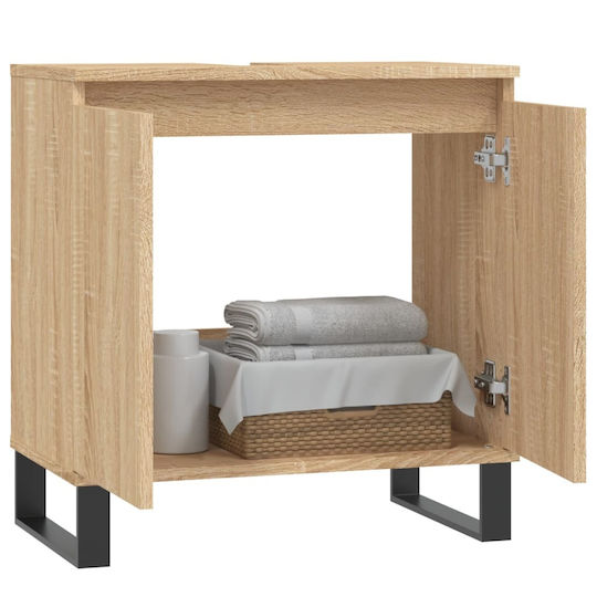 vidaXL Waschtisch ohne Waschbecken L58xB33xH60cm Sonoma