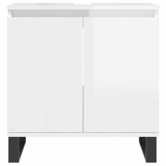 vidaXL Waschtisch ohne Waschbecken L58xB33xH60cm Weiß
