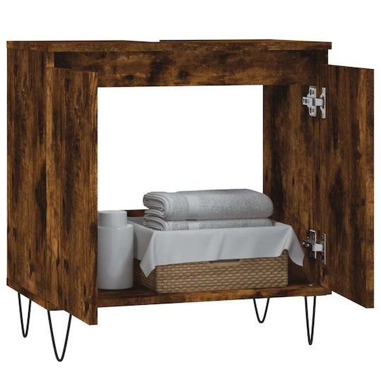 vidaXL Waschtisch ohne Waschbecken L58xB33xH60cm Eiche