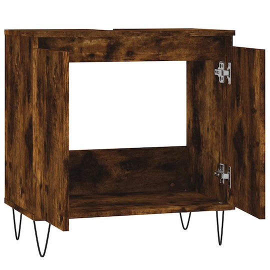 vidaXL Waschtisch ohne Waschbecken L58xB33xH60cm Eiche