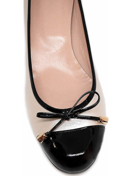 Leather White Medium Heels