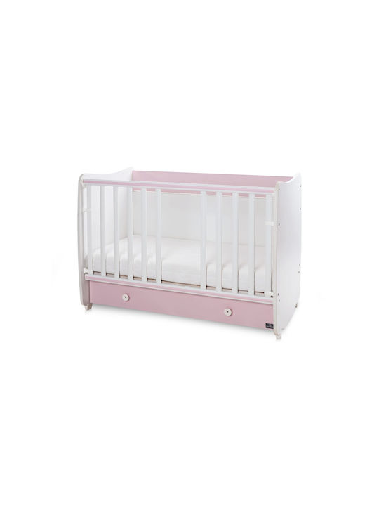 Lorelli Κούνια Dream White / Orchid Pink με Συρτάρι