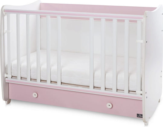 Lorelli Cabriolet Patut Copii Dream Alb / Roz Orhidee Cu Sertar