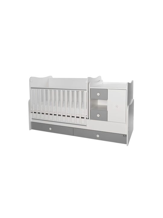 Lorelli Convertible Baby Crib Minimax White / Stone Grey for Mattress 60x120cm