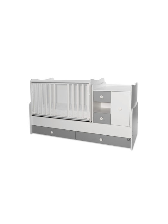 Lorelli Convertible Baby Crib Minimax White / Stone Grey for Mattress 60x120cm