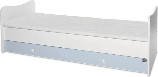 Lorelli Polymorphe Babybett Minimax Weiß/Hellblau mit Schublade