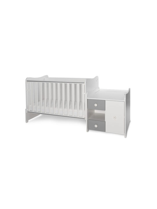 Lorelli Convertible Baby Crib Minimax White / Stone Grey for Mattress 60x120cm
