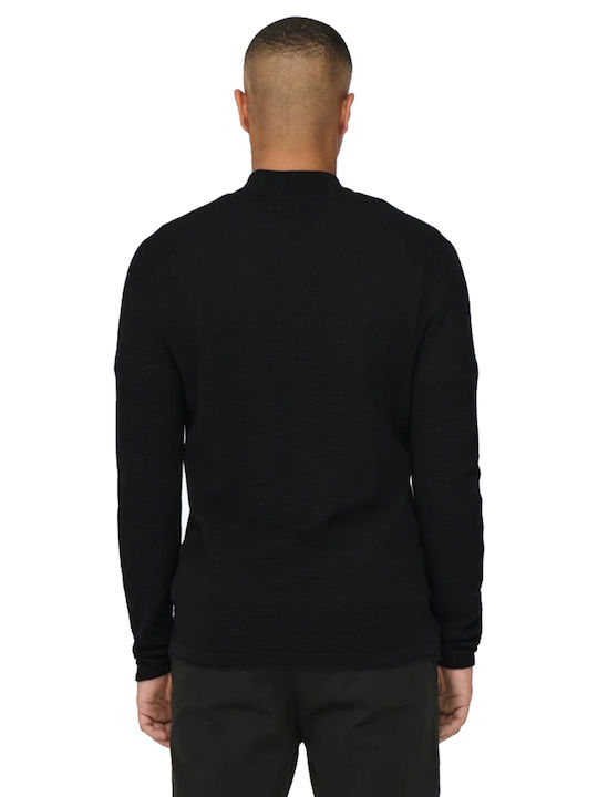 Only & Sons Men's Long Sleeve Sweater Black