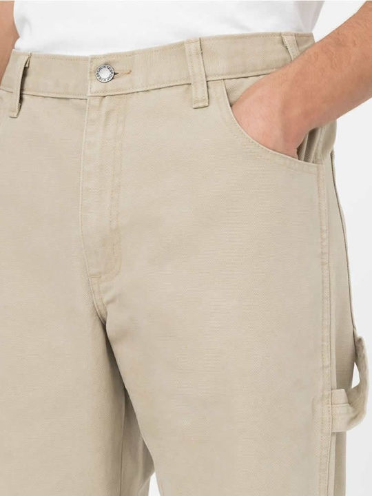 Duck Carpenter Trousers in Straight Line Beige