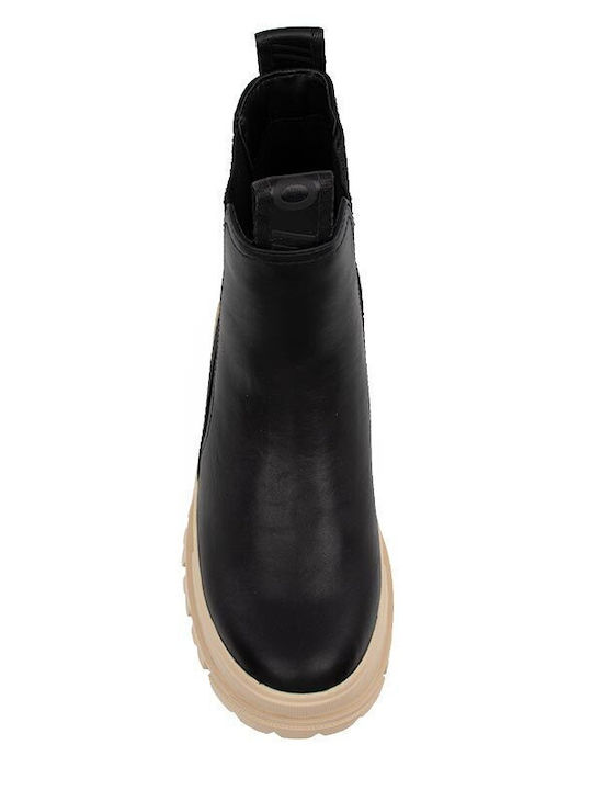 Aspha Women's Chelsea Boots with Medium Heel Black