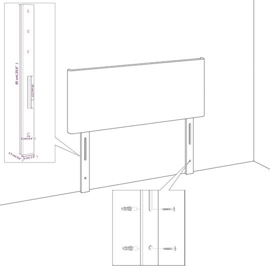 White TV Stand L120xD40xH35cm