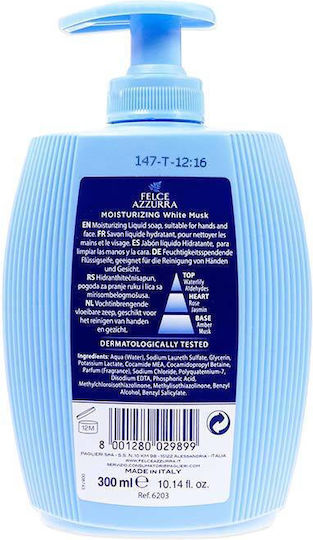 Felce Azzurra Classic Liquid Soap with Pump Musk 300ml
