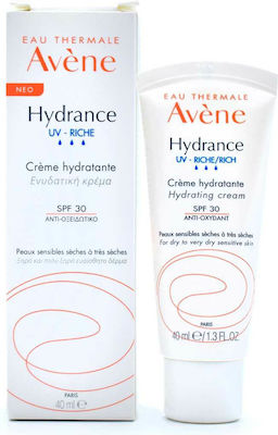 Avene Hydrance UV Rich 24ωρη Ενυδατική Κρέμα Προσώπου με SPF30 για Ξηρές Επιδερμίδες 40ml