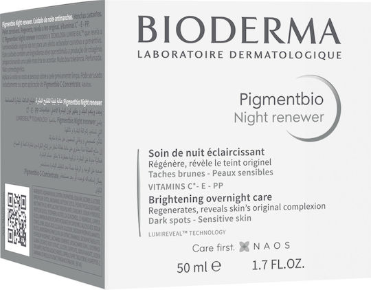 Bioderma Pigmentbio Night Renewer Κρέμα Νυκτός Φωτεινότητας για το δέρμα με τάση υπερμελάγχρωσης