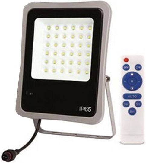 Eurolamp Waterproof Solar LED Floodlight 300W Natural White 4000K with Remote Control IP65