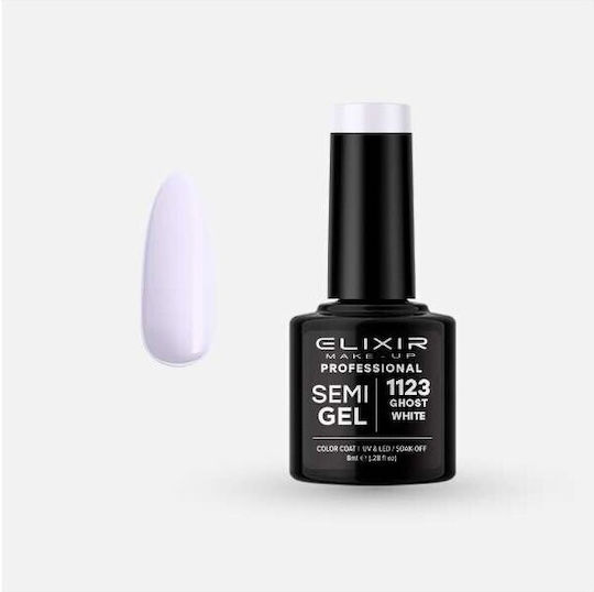 Elixir Semi Gel Semi-Permanent Nail Polish 1123 Ghost White 8ml