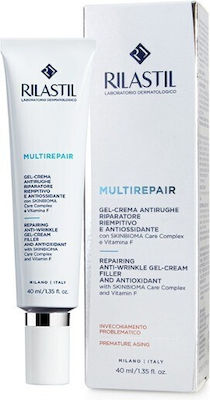 Rilastil Multirepair Κρέμα-Gel Προσώπου για Αντιγήρανση, Ανάπλαση & τους Ρύπους με Υαλουρονικό Οξύ 40ml