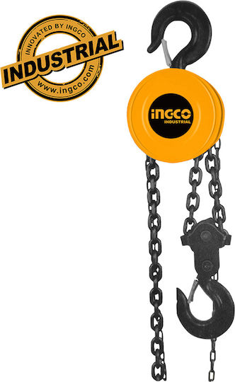 Ingco Chain Hoist for Weight Load up to 2t Yellow