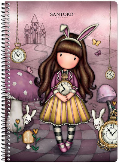 Graffiti Spiral Notebook Ruled B5 2 Subjects Gorjuss 1pcs (Μiscellaneous Designs)