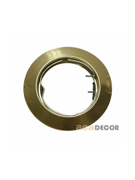 Aca Round Metallic Frame for Spot GU10 MR16 Gold 7.8x7.8cm. 1pcs