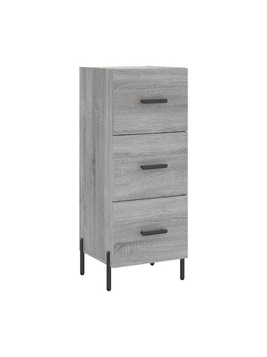 Wooden Storage Drawers with 3 Drawers L34.5xW34xH90cm