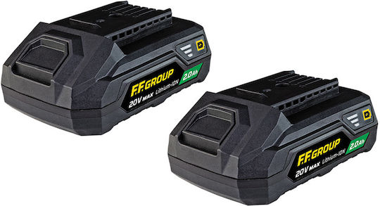 FFG 46566 Set Schlagbohrschrauber & Schlagschraubendreher Brushless 20V mit 2 Batterien 2Ah und Hülle