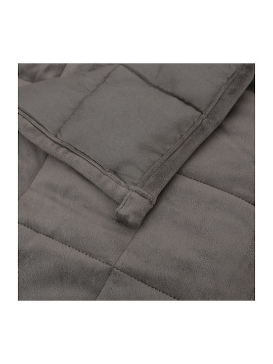 vidaXL Velvet Gravity Blanket for Sofa 120x180cm Grey