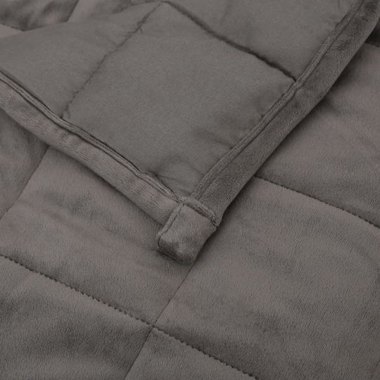 vidaXL vidaXL Schwerkraft Samt Decke Couch 120x180cm Grau