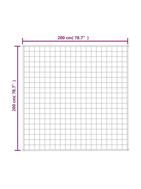 vidaXL Κουβέρτα Βαρύτητας Διπλή 200x200εκ. Μπλε