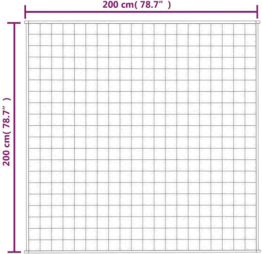 vidaXL Κουβέρτα Βαρύτητας Διπλή 200x200εκ. Μπλε