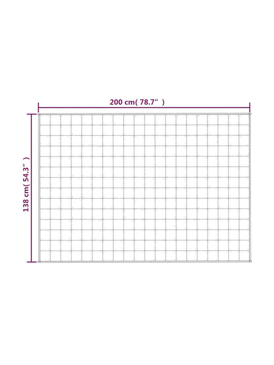 vidaXL Κουβέρτα Βαρύτητας Καναπέ 138x200εκ. Μπλε 350790
