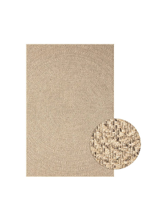 vidaXL Rug Outdoor Round from Jute Beige