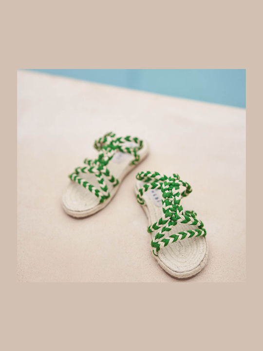 Yucatan Women's Flat Sandals Green