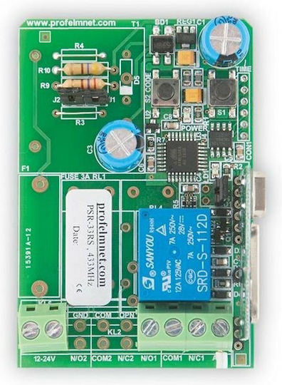Profelmnet Garagentorsteuerungspanel 12V, 24V Ein-Kanal-Empfänger 12V/24V Rolling-Code-Frequenz Keeloq
