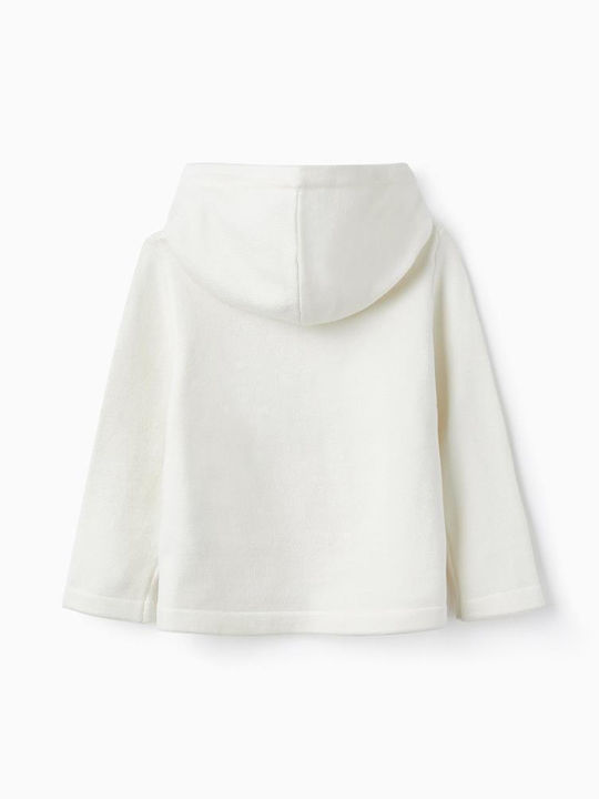 Zippy Kids Sweatshirt with Hood White -WHITE