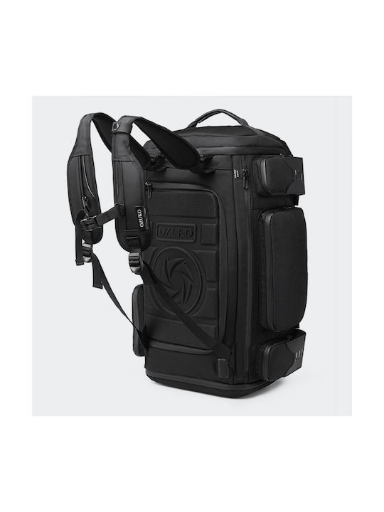 Ozuko Ορειβατικό Σακίδιο 50lt Αδιάβροχο Μαύρο Trekking