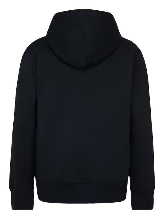 Fleece Kids Sweatshirt with Hood Black