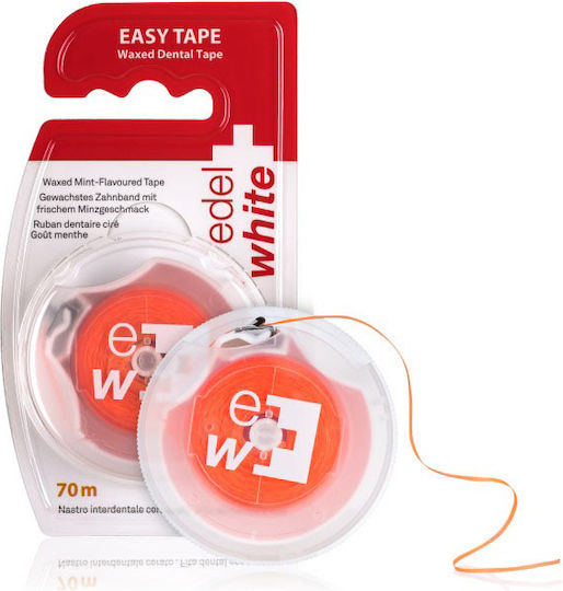Edel White Easy Tape Waxed Dental Floss with Mint Flavour 70m