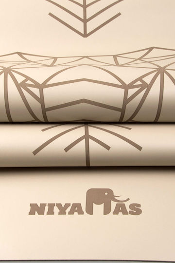 Niyamas Trainingsmatte Yoga Beiges mit Tragegurt (183x68x0.5cm)