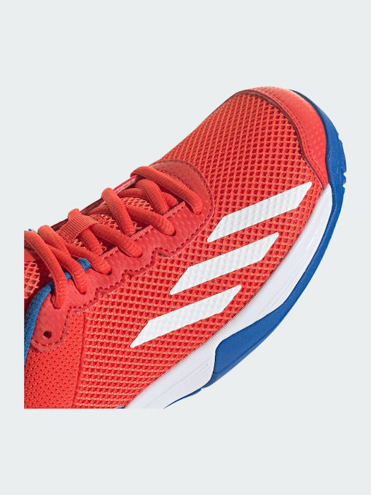 Courtflash Kids Sports Shoes Tennis with Laces Bright Red / Cloud White / Bright Royal