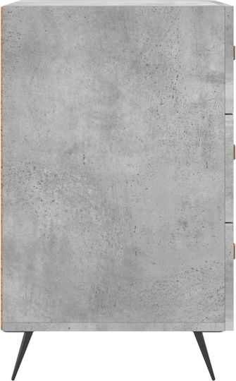 Nachttisch Metall Grey Concrete 40x40x66cm
