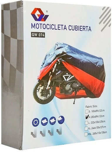 Waterproof Motorcycle Cover QW 074 Extra Large L246xW105xH127cm