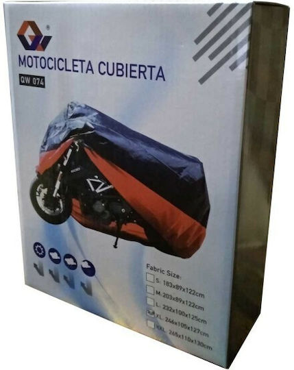 Waterproof Motorcycle Cover QW 074 Extra Large L246xW105xH127cm