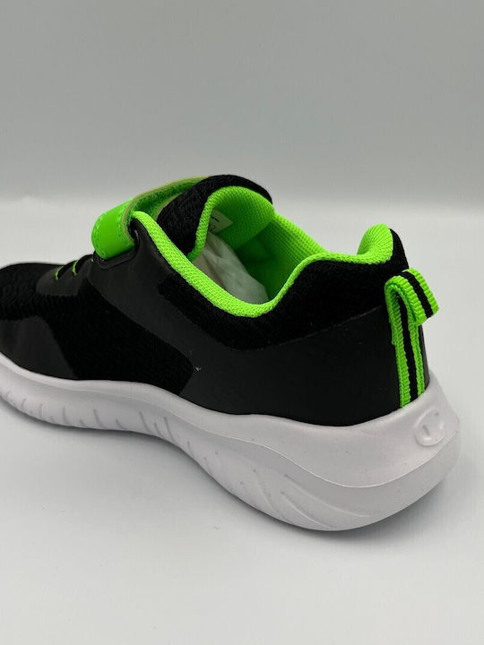 Evolve Kids Sports Shoes Running with Hoop & Loop Closure Black