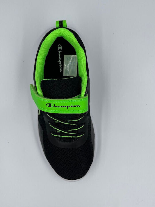 Evolve Kids Sports Shoes Running with Hoop & Loop Closure Black