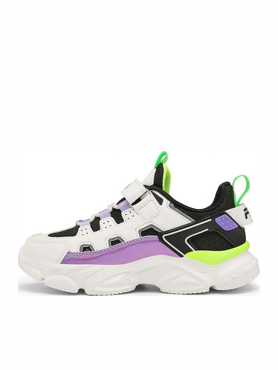 Memory Spinel 3 Kids Sports Shoes with Hoop & Loop Closure White
