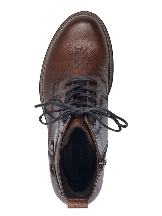 Leder Stiefeletten Damen Cognac