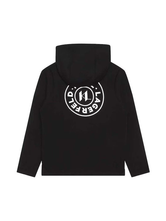 Karl Lagerfeld Hooded Sweatshirt with Zipper Black